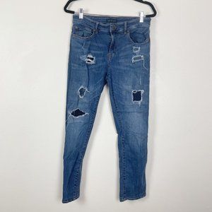 Aeropostale Men's Sz 30X30 Straight Leg Distressed‎ Patch Work Jeans